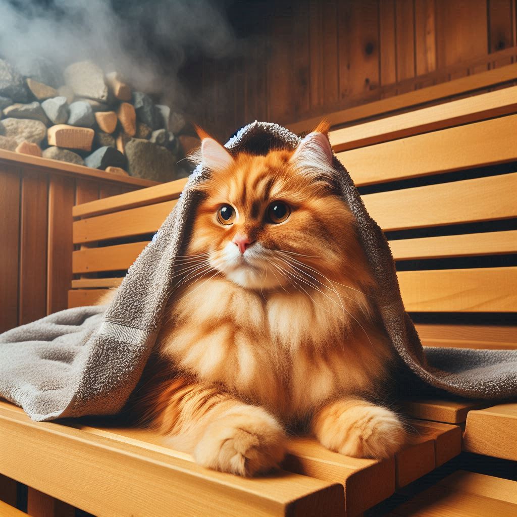 sauna cat